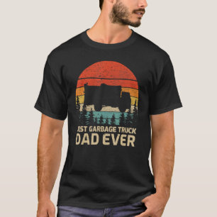 Mens Retro Vintag Bester Garbage Truck Vater je Fe T-Shirt