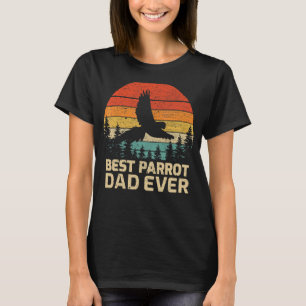 Mens Retro Vintag Bester Papagei-Vater je Vater D T-Shirt