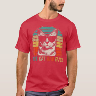 Mens Retro Vintag Cat Vater Funny Best Cat Vater E T-Shirt