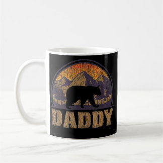Mens Retro Vintag Daddy Bären Camping Vaterschaft Kaffeetasse