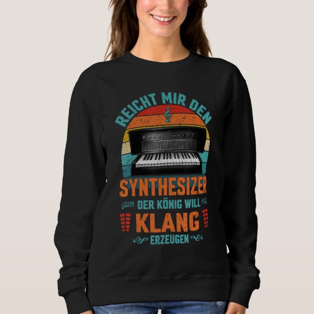Mens Retrowave Synthesizer Music Keyboard Retro 80 Sweatshirt (Vorderseite)