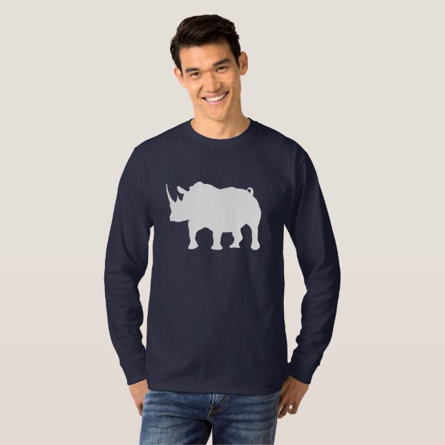 Mens Rhino Langarm-Shirt T-Shirt (Vorne ganz)