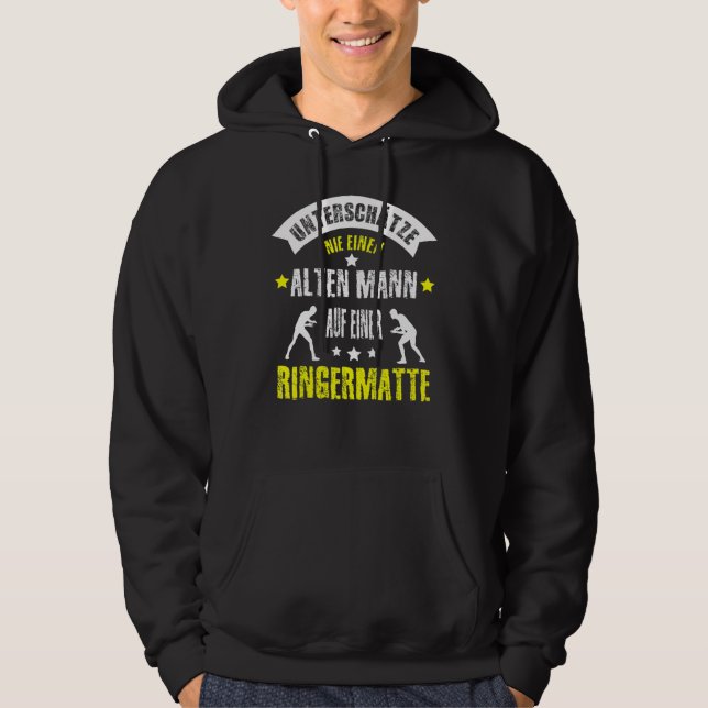 Mens Ringer Ring Motif Stadtrundgang: Hoodie (Vorderseite)