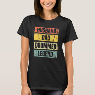 Mens Rock Drummer Vater Vintag Drummer Bekleidung T-Shirt