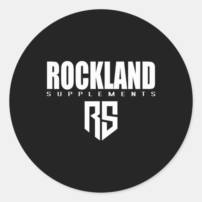Mens Rockland Supplement Gym Fitness Workout Body Runder Aufkleber (Vorderseite)