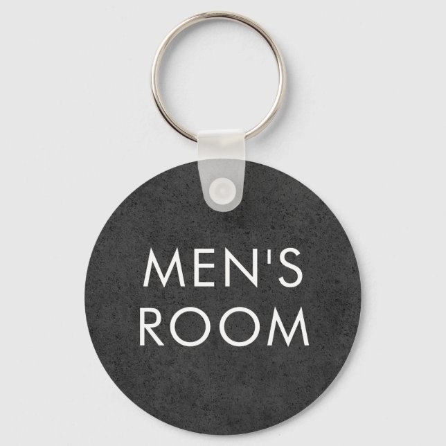 Men's room bathroom keychain - urban concrete schlüsselanhänger (Vorderseite)