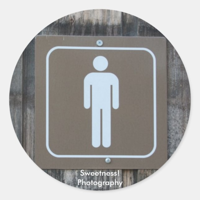 Mens Room Sticker (Vorderseite)