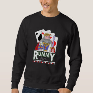 Mens Rummy King gewinnt zwei Spieler Kartenspiel R Sweatshirt