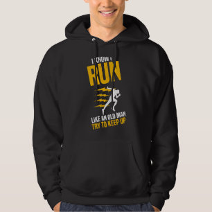 Mens Runner Ich weiß, ich laufe wie ein alter Mann Hoodie