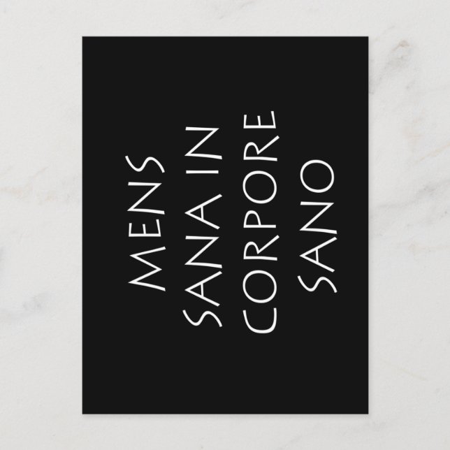 Mens sana in corpore sano postkarte (Vorderseite)