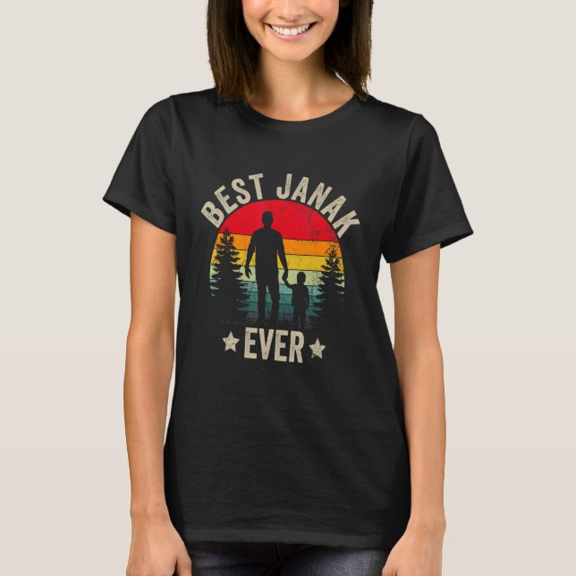 Mens Sanskrit Vathers Day Best Janak jemals India T-Shirt (Vorderseite)
