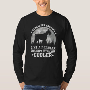Mens Schnauzer Grandpa Vintag Schnauzer Dog Fath T-Shirt