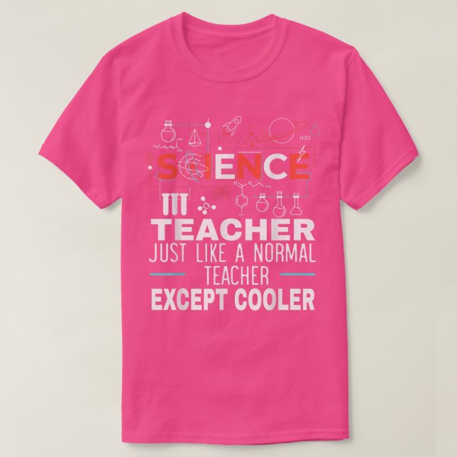 Mens Science Teacher wie ein normaler Lehrer Ex T-Shirt (Design vorne)