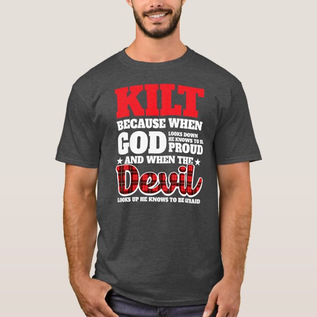 Mens Scottish Kilt Scotsman Kilts T-Shirt (Vorderseite)