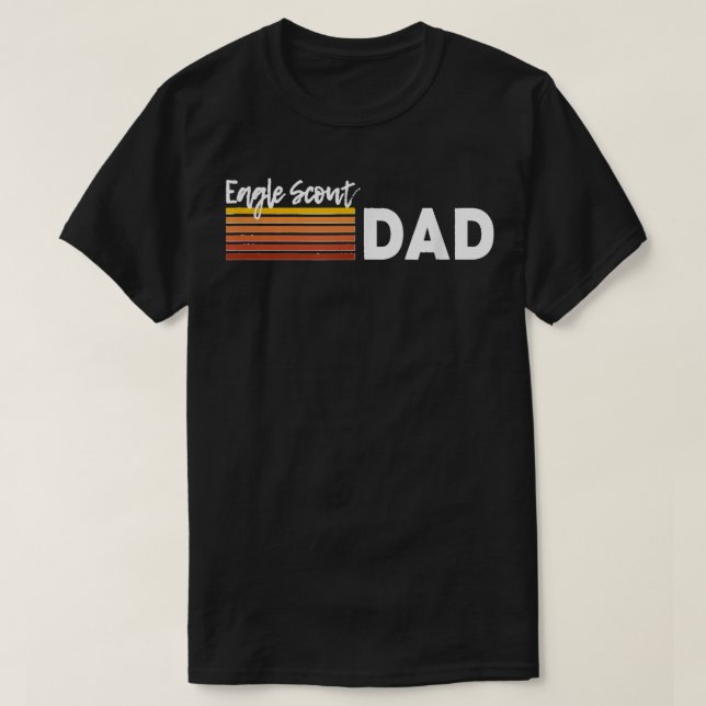 Mens Scout Vater Pfadfinder Vater Eagle Proud T-Shirt (Design vorne)