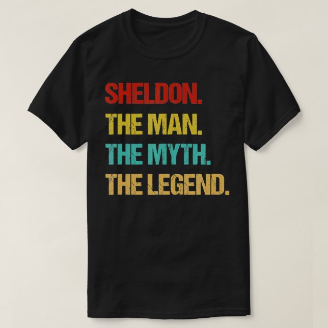 Mens Sheldon, der Mann, der Mythos, die Legende T-Shirt (Design vorne)