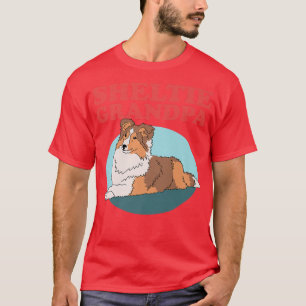 Mens Sheltie Grandpa Dog Owner Shetland Sheepdog  T-Shirt