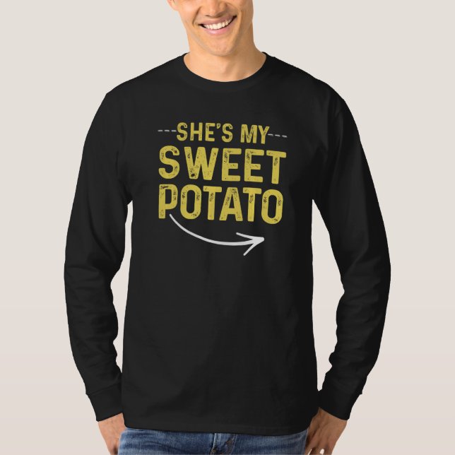 Mens She's My Sweet Potato I Yam  Matching Couple  T-Shirt (Vorderseite)