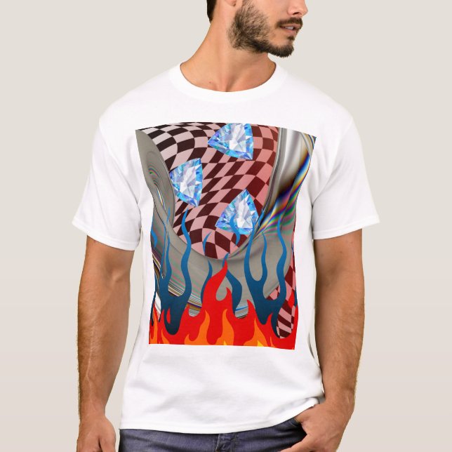 Mens Shirt - Feuer und Eis (Vorderseite)