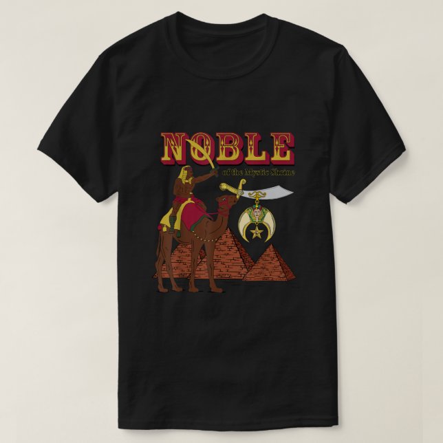 Mens Shriners Noble der Mystischen Schrein Mason F T-Shirt (Design vorne)