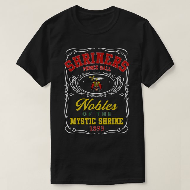 Mens Shriners Prince Hall 1893 PHA Shrine Masons F T-Shirt (Design vorne)