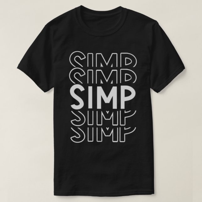 Mens Simp Funny Bachelor Party Gag Gift  T-Shirt (Design vorne)