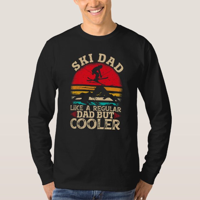 Mens Ski Dad Like A Regular Dad But Cooler  Skiing T-Shirt (Vorderseite)