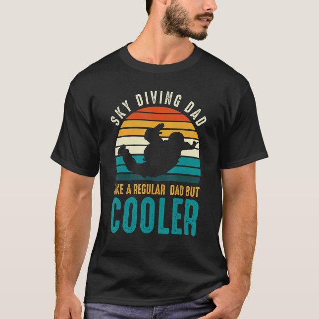 Mens Sky Diving Vater wie ein regelmäßiger Vater,  T-Shirt (Vorderseite)