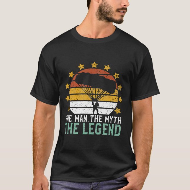Mens Skydiving The Man The Myth The Legend Skydive T-Shirt (Vorderseite)