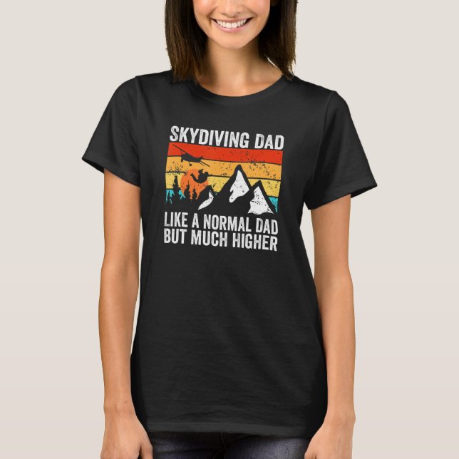 Mens Skydiving Vater wie ein normaler Vater Skydiv T-Shirt (Vorderseite)