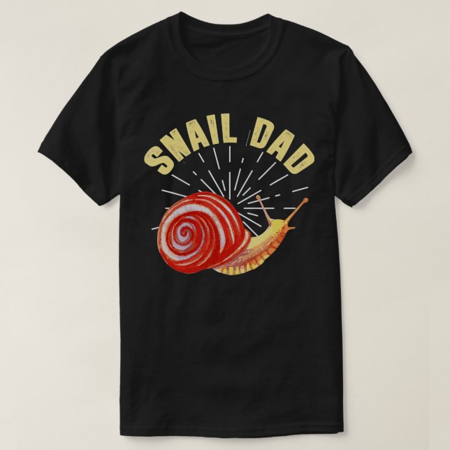 Mens Snail Funny Snail Vater Joke Snail Lover T-Shirt (Design vorne)