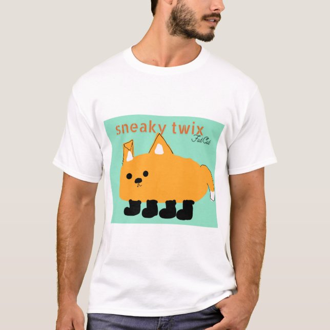 Mens sneaky twx Fett Cat Shirt (Vorderseite)