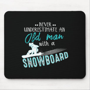 Mens Snowboarden Gefallen Schönes Niedliches Snowb Mousepad