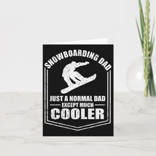 Mens Snowboarden Vater nur ein normaler Vater auße Karte (Vorderseite)