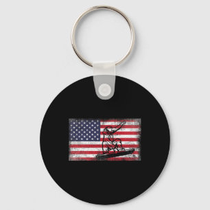 Mens Snowboarding American Flag Patriotic Snowboar Schlüsselanhänger