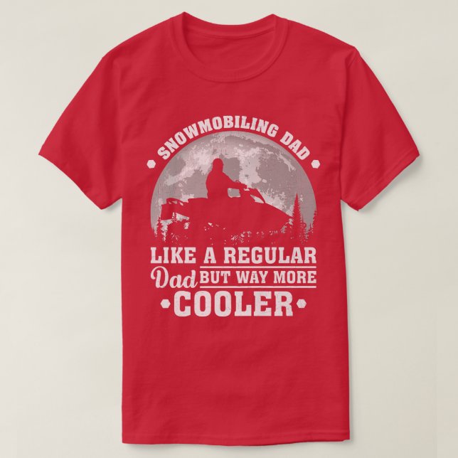 Mens Snowmobiling Vater wie ein regelmäßiger Vater T-Shirt (Design vorne)