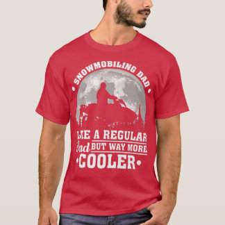 Mens Snowmobiling Vater wie ein regelmäßiger Vater T-Shirt