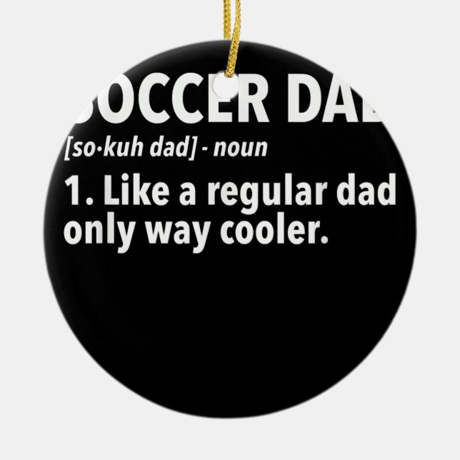 Mens Soccer Pater Soccer Vater Definition Keramik Ornament (Vorne)