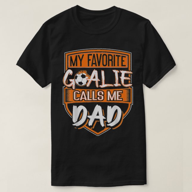 Mens Soccer Player Faher Goalie Vater T-Shirt (Design vorne)