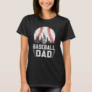Mens Softball Baseball Vater Retro Vintager Ball F T-Shirt