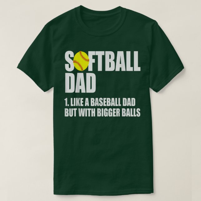 Mens Softball Vater Definition Funny  T-Shirt (Design vorne)
