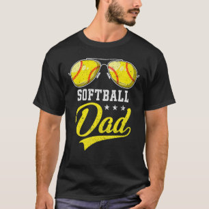 Mens Softball Vater stolz Daddy von Softball Playe T-Shirt