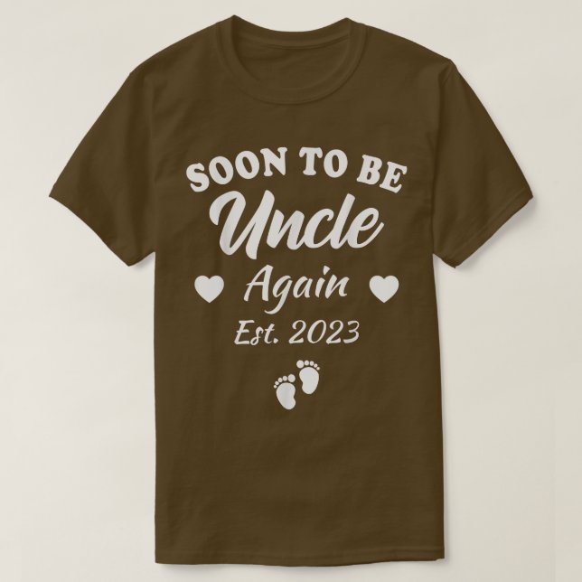 Mens Soon To Be Uncle Again 2023 Pregnancy Announc T-Shirt (Design vorne)