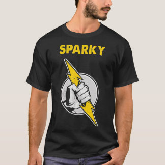 Mens Sparky Electrician Hand Blitze T-Shirt