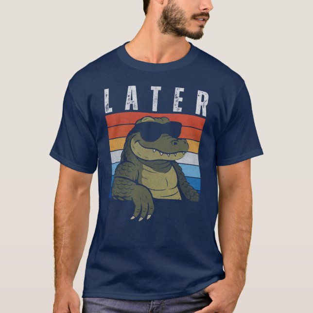 Mens Spater Alligator T Shirt Funny Gator Joke (Vorderseite)