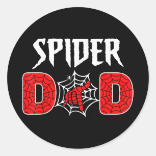 Mens Spider Web Vater Vathers Day Cooler Vater Runder Aufkleber