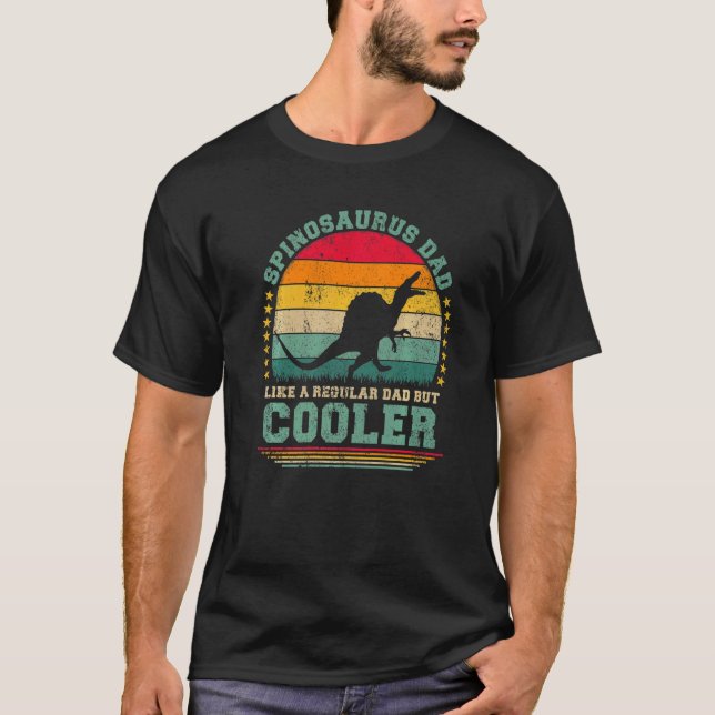 Mens Spinosaurus Vater wie ein regelmäßiger Vater, T-Shirt (Vorderseite)