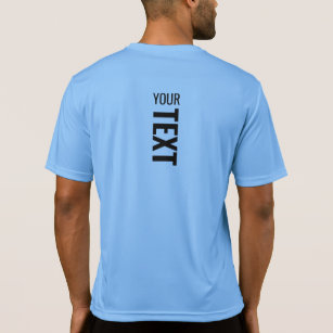 Mens Sport Active Back Print Carolina Blue T-Shirt