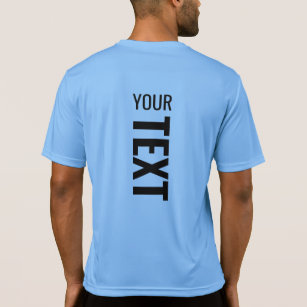 Mens Sport Active Back Side Print Blue T-Shirt