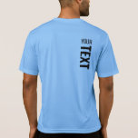 Mens Sport-Tek akku Back Print Template T-Shirt<br><div class="desc">Fügen Sie Ihren Text hier Moderne Rückseite Print Template Mens Sport-Tek Mitbewerber Actionwear Carolina Blue T - Shirt.</div>